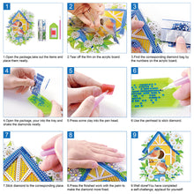 Load image into Gallery viewer, 10pcs Diamond Painting Pendant DIY Cartoon Round Drill Pendant Bag Pendant
