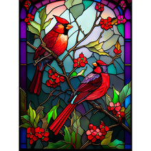 Load image into Gallery viewer, Diamond Painting - Full Round - Cardinal glass painting (30*40CM)
