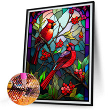 Load image into Gallery viewer, Diamond Painting - Full Round - Cardinal glass painting (30*40CM)
