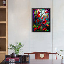 Load image into Gallery viewer, Diamond Painting - Full Round - Cardinal glass painting (30*40CM)
