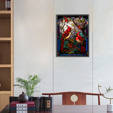 Load image into Gallery viewer, Diamond Painting - Full Round - Cardinal glass painting (30*40CM)
