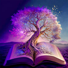 Load image into Gallery viewer, Diamond Painting - Full Round - tree of wisdom in book (30*30CM)
