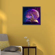 Load image into Gallery viewer, Diamond Painting - Full Round - tree of wisdom in book (30*30CM)
