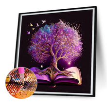 Load image into Gallery viewer, Diamond Painting - Full Round - tree of wisdom in book (30*30CM)
