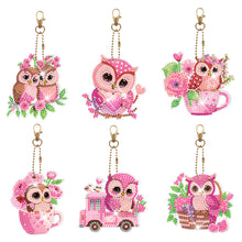 Load image into Gallery viewer, 6pcs Diamond Painting Keychain DIY Diamond Art Keychains Rhinestone Pendant

