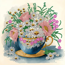 Load image into Gallery viewer, Diamond Painting - Partial Special Shaped - exquisite afternoon tea cup (30*30CM)
