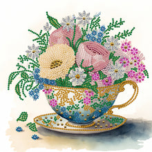 Load image into Gallery viewer, Diamond Painting - Partial Special Shaped - exquisite afternoon tea cup (30*30CM)
