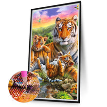 Load image into Gallery viewer, Diamond Painting - Full Round - parent-child tiger (40*70CM)
