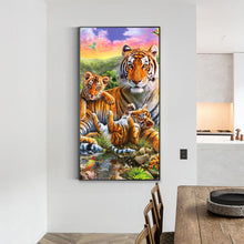 Load image into Gallery viewer, Diamond Painting - Full Round - parent-child tiger (40*70CM)
