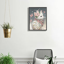 Load image into Gallery viewer, Diamond Painting - Partial Special Shaped - white butterfly cat (30*40CM)
