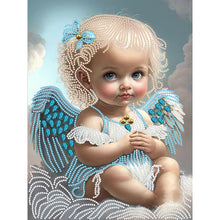 Load image into Gallery viewer, Diamond Painting - Partial Special Shaped - angel little girl (30*40CM)
