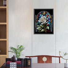 Load image into Gallery viewer, Diamond Painting - Full Round - Blooming Rose Glass Painting (30*40CM)
