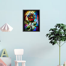 Load image into Gallery viewer, Diamond Painting - Full Round - Blooming Rose Glass Painting (30*40CM)
