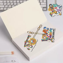 Load image into Gallery viewer, DIY Diamond Art Keychains Diamond Mosaic Kit Point Drill Key Ring (GJ036-1)
