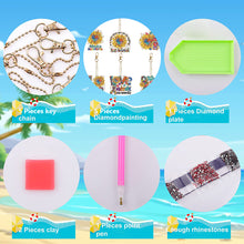 Load image into Gallery viewer, DIY Diamond Art Keychains Diamond Mosaic Kit Point Drill Key Ring (GJ036-1)
