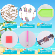 Load image into Gallery viewer, DIY Diamond Art Keychains Diamond Mosaic Kit Point Drill Key Ring (GJ039)

