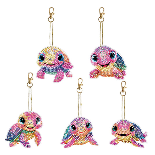 DIY Diamond Art Keychains Diamond Mosaic Kit Point Drill Key Ring (GJ041)