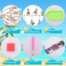 Load image into Gallery viewer, 6pcs DIY Diamond Art Key Rings Art Craft Cartoon Double Sided 5D Gifts (YSK125)
