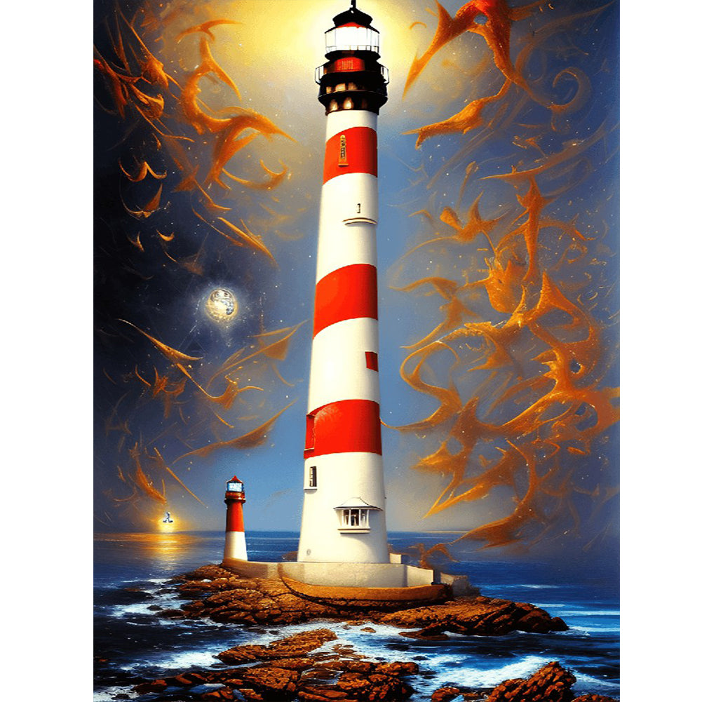 Diamond Painting - Full Round - seaside lighthouse (30*40CM)