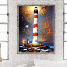 Load image into Gallery viewer, Diamond Painting - Full Round - seaside lighthouse (30*40CM)
