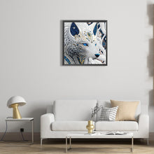Load image into Gallery viewer, Diamond Painting - Partial Special Shaped - side face white wolf (30*30CM)
