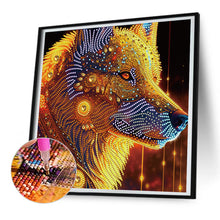 Load image into Gallery viewer, Diamond Painting - Partial Special Shaped - golden wolfhound (30*30CM)
