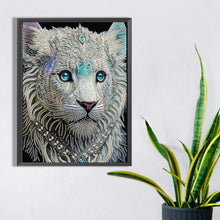 Load image into Gallery viewer, Diamond Painting - Partial Special Shaped - white tiger (30*40CM)
