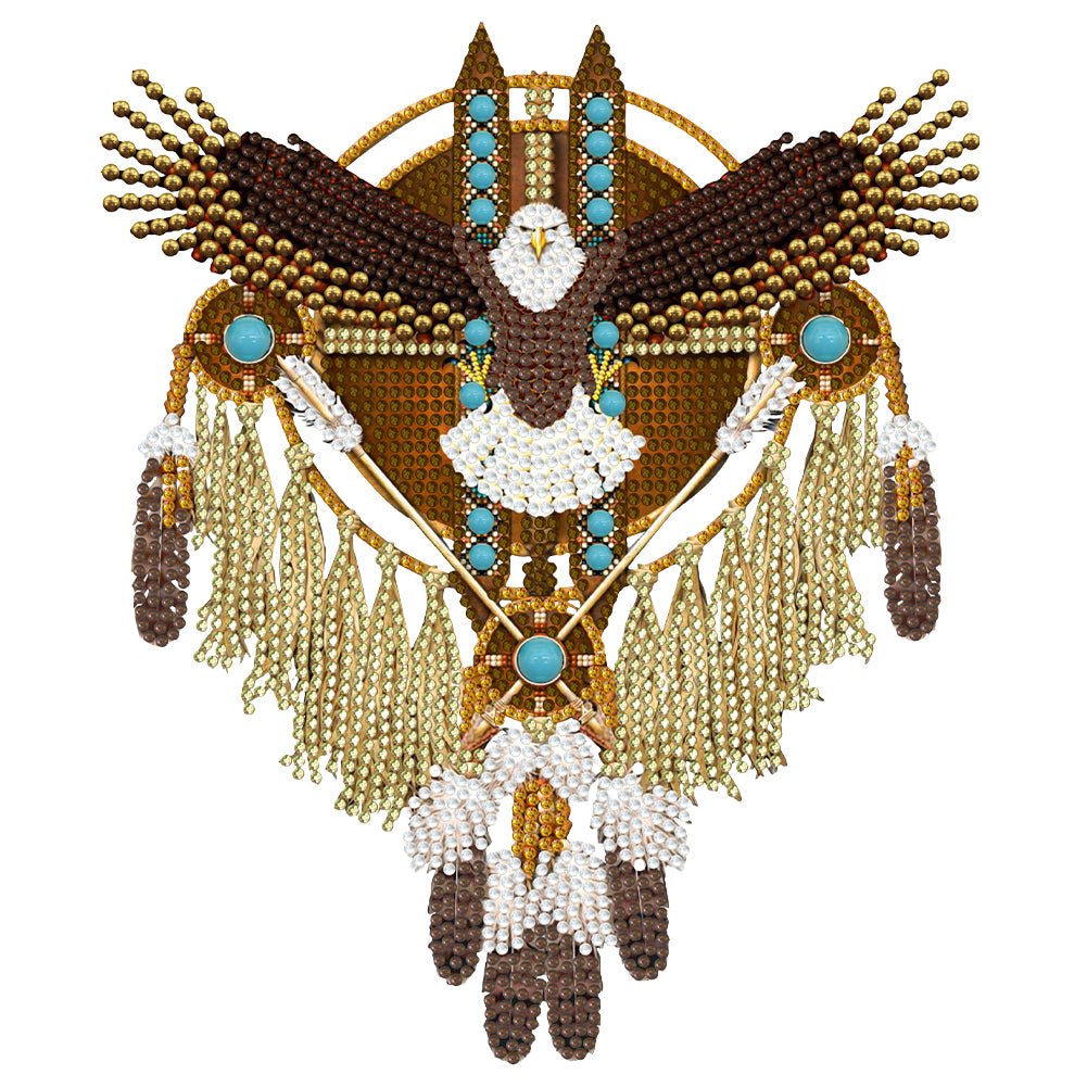 DIY Crystal Diamond Pendant Handmade Dreamcatcher Eagle Kids Gift (GH068)