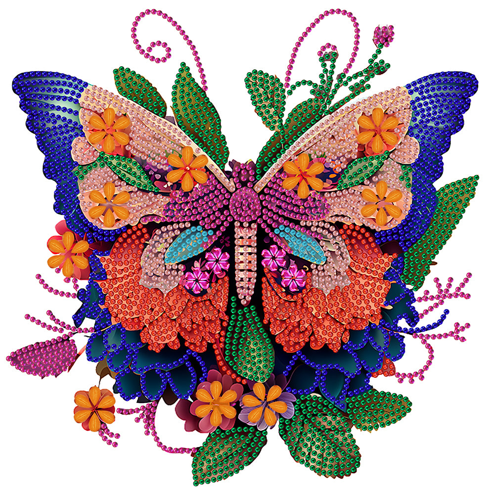 Diamond Painting - Partial Special Shaped - butterfly season (30*30CM)