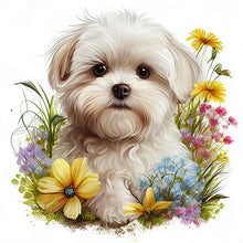 Load image into Gallery viewer, Diamond Painting - Full Round - white puppy (30*30CM)
