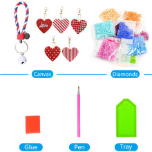 Load image into Gallery viewer, 5pcs Diamond Art Keychain Art Craft 5D Special-shaped Drill Gifts (B13)

