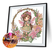 Load image into Gallery viewer, Diamond Painting - Partial Special Shaped - Wreath fairy girl (30*30CM)
