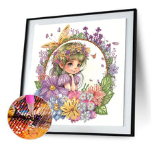 Load image into Gallery viewer, Diamond Painting - Partial Special Shaped - Wreath fairy girl (30*30CM)
