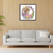 Load image into Gallery viewer, Diamond Painting - Partial Special Shaped - Wreath fairy girl (30*30CM)
