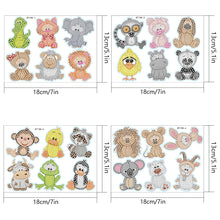 Load image into Gallery viewer, 4pcs Diamond Mosaic Sticker Art Crafts Animal DIY Cartoon Stickers Children Gift
