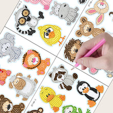 Load image into Gallery viewer, 4pcs Diamond Mosaic Sticker Art Crafts Animal DIY Cartoon Stickers Children Gift
