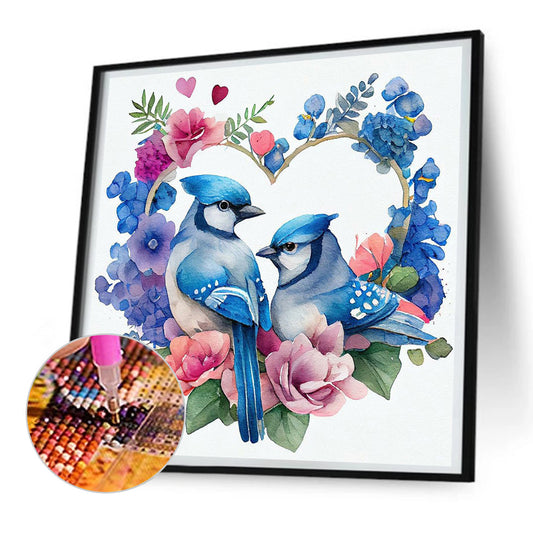 Diamond Painting - Full Round - love wreath bird (30*30CM)