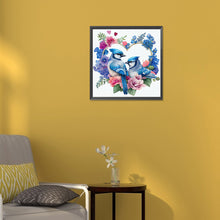 Load image into Gallery viewer, Diamond Painting - Full Round - love wreath bird (30*30CM)
