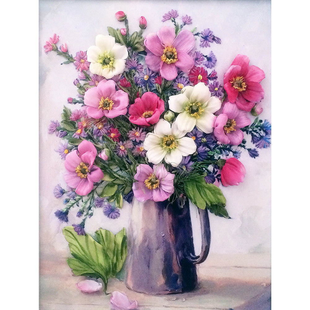 Diamond Painting - Full Round - vase bouquet (30*40CM)