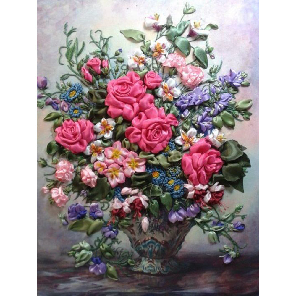 Diamond Painting - Full Round - vase bouquet (30*40CM)