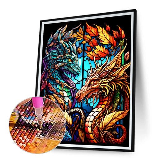 Diamond Painting - Full Round - pterodactyl glass painting (30*40CM)
