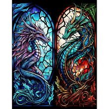 Load image into Gallery viewer, Diamond Painting - Full Round - pterodactyl glass painting (30*40CM)
