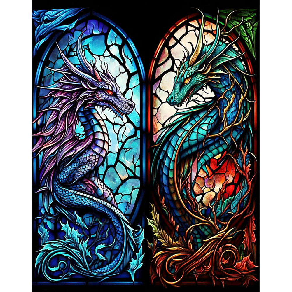 Diamond Painting - Full Round - pterodactyl glass painting (30*40CM)