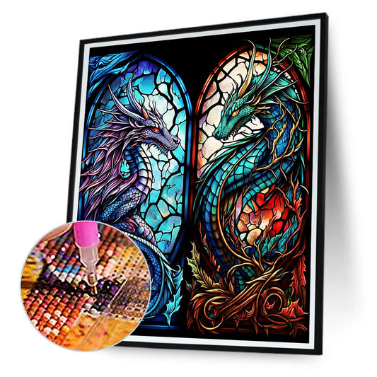 Diamond Painting - Full Round - pterodactyl glass painting (30*40CM)