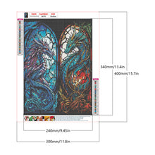 Load image into Gallery viewer, Diamond Painting - Full Round - pterodactyl glass painting (30*40CM)
