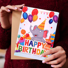 Load image into Gallery viewer, DIY Diamond Art Cards Handmade Birthday 5D Diamond Painting Kits Christmas Cards
