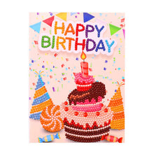 Load image into Gallery viewer, DIY Diamond Art Cards Handmade Birthday 5D Diamond Painting Kits Christmas Cards
