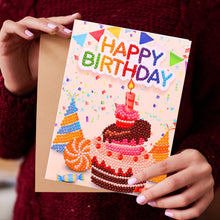 Load image into Gallery viewer, DIY Diamond Art Cards Handmade Birthday 5D Diamond Painting Kits Christmas Cards
