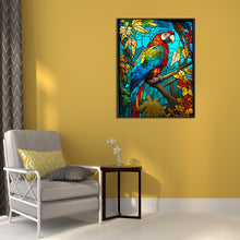 Load image into Gallery viewer, Diamond Painting - Full Round - blue parrot glass painting (30*40CM)
