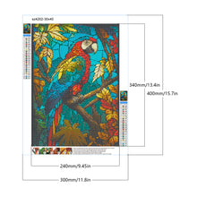Load image into Gallery viewer, Diamond Painting - Full Round - blue parrot glass painting (30*40CM)
